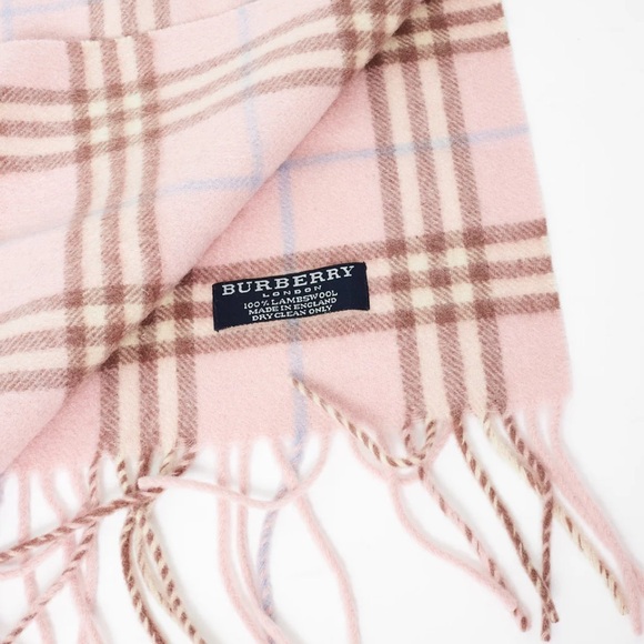 Burberry Pink and Brown Plaid Scarf - Picture 2 of 7